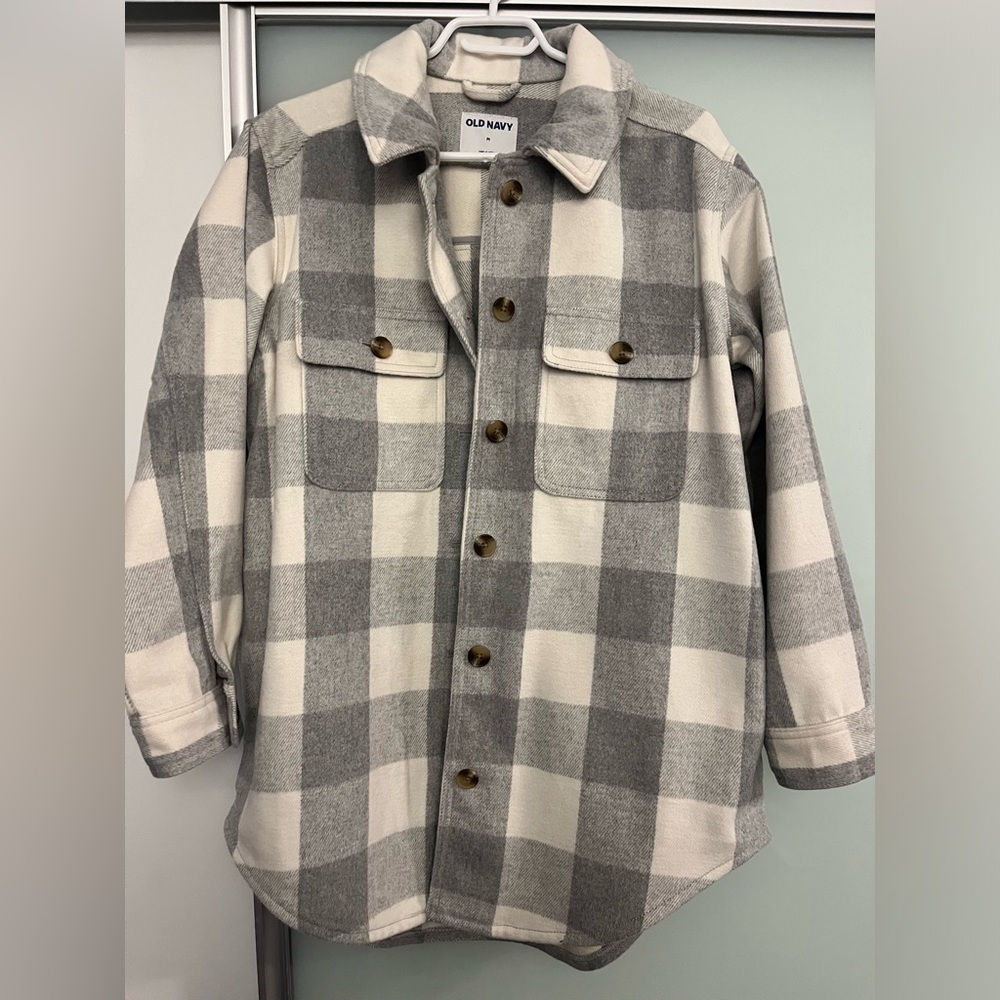 Grey and white Shacket
